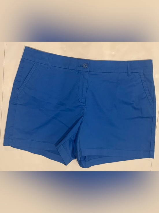 crown & ivy Pants - NWT Crown & Ivy Women's Flat-Front Cotton Chino Shorts - Royal Blue - Size 16